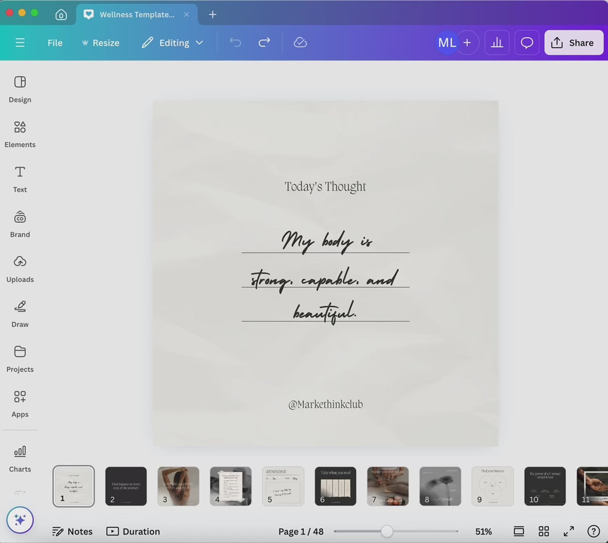 tutorial uso templates canva markethink club